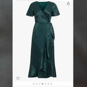 Green wrap dress from Amazon